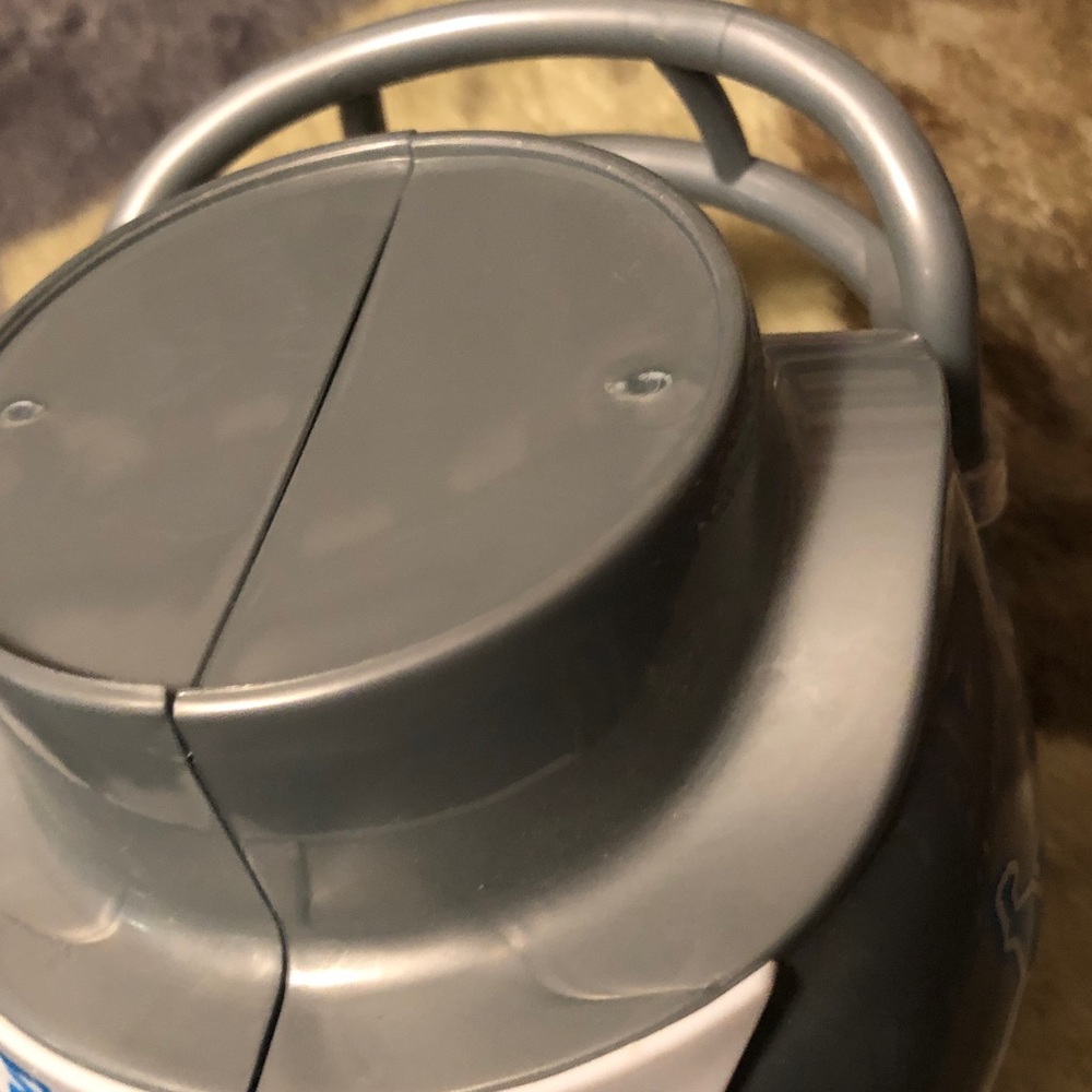 Gray and Blue Football Helmet Coin Bank - Picture 6 of 6